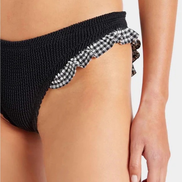 NWT Hunza G Loretta bikini in black/gingham one size - Picture 4 of 11